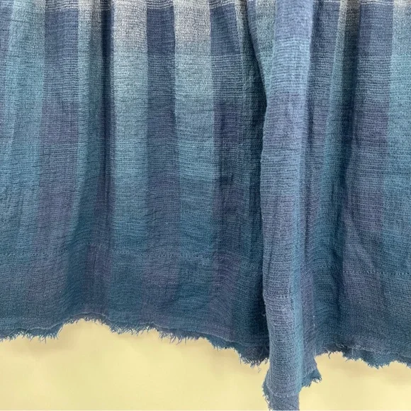 Free People Hey There Sunrise Button Down Gingham Sleeveless Shirt Blue M - Picture 13 of 15